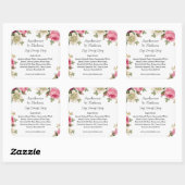 Floral | Salie Smudge Spray Flessenetiketten Vierkante Sticker (Vel)