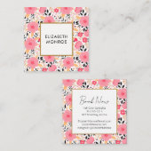Floral Salon Hair Stylist Makeup Spa Vierkante Visitekaartje (Voorkant / Achterkant)