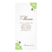 Floral Salon Spa Kaarten Tropische bloemkalk groen Reclamekaart (Achterkant)