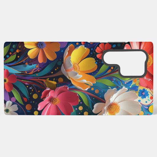 Floral Samsung Galaxy Hoesje (Achterkant horizontaal)