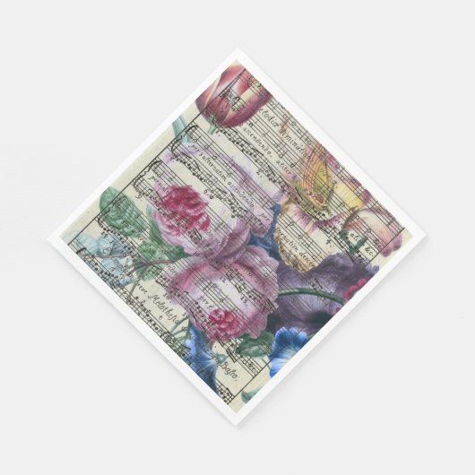 Floral Sangen Servetten (Hoek)