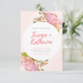 Floral Save the Card RSVP Kaartje (Staand voorkant)