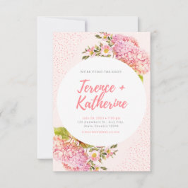 Floral Save the Card RSVP Kaartje