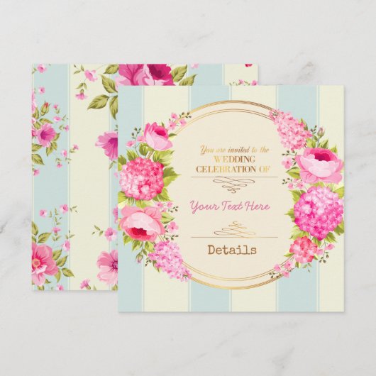 Floral Save The Date (Voorkant / Achterkant)
