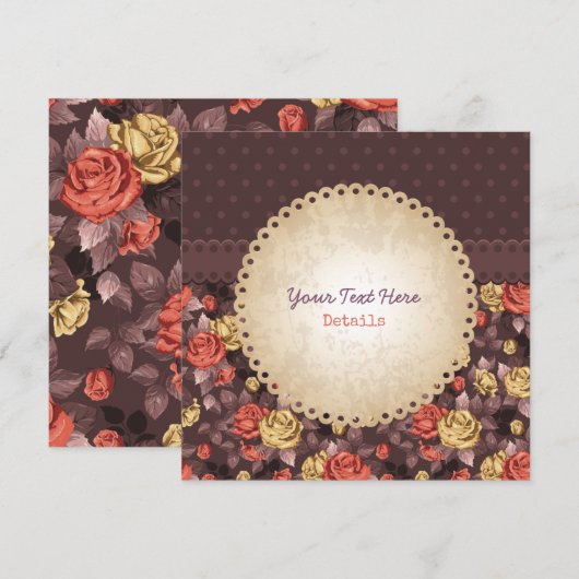  Floral Save The Date (Voorkant / Achterkant)