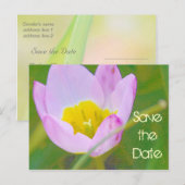 floral save the date briefkaart (Voorkant / Achterkant)