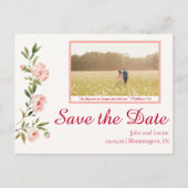 Floral Save the Date Christelijke bruiloft Briefkaart (Voorkant)