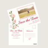 Floral Save the Date Christelijke bruiloft Briefkaart