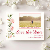 Floral Save the Date Christelijke bruiloft Briefkaart
