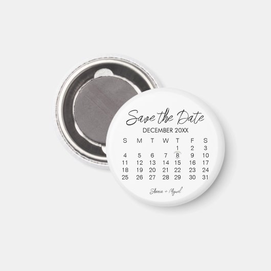 floral save the date Magnet (Voorkant / Achterkant)