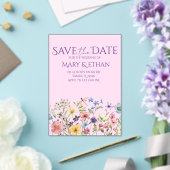 Floral Save the Date Wedding Invitation  Acryl Uitnodigingen (Insitu (Huwelijk))