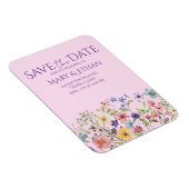Floral Save the Date Wedding Invitation  Magneet (Rechterzijde)