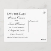 Floral Save the Date Yellow Rose Flower Verloving Briefkaart (Achterkant)