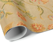 Floral Savonnerie Roos Tulip Greenery  Cadeaupapier (Rol Hoek)