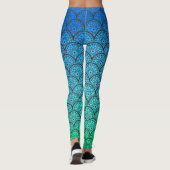 Floral Scalloped Gradient Leggings (Achterkant)