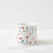 Floral Scandinavian Espresso Kop (Voorkant)