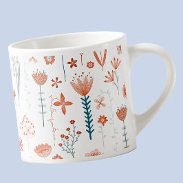 Floral Scandinavian Espresso Kop