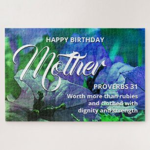 Floral Scene 20 x 30 inch HAPPY BIRTHDAY MOTHER Legpuzzel