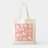 Floral Schaatsen Roller Skating Pattern Tote Bag (Achterkant)