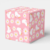 Floral Schaatsen Rollerskatroon Birthday Bedankdoosjes (Achterkant)