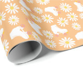 Floral Schaatsen Rollerskatroon Birthday Cadeaupapier (Rol Hoek)