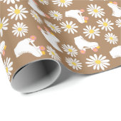 Floral Schaatsen Rollerskatroon Birthday Cadeaupapier (Rol Hoek)