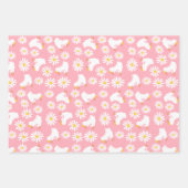 Floral Schaatsen Rollerskatroon Birthday Inpakpapier Vel (Voorkant)