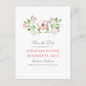 Floral Schattige Save the Date Briefkaarten (Voorkant)