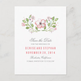 Floral Schattige Save the Date Briefkaarten