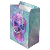Floral schedel in de waterverf medium cadeauzakje (Achterkant Gekanteld)