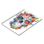 Floral schedel ontwerp notitieboek (Linkerzijde)
