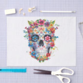 Floral schedel ontwerp tissuepapier (Craft)