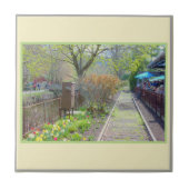 Floral Schilderachtig Uitzicht Tegeltje (Voorkant)