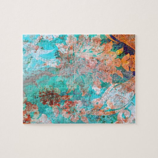 Floral schilderen legpuzzel (Horizontaal)