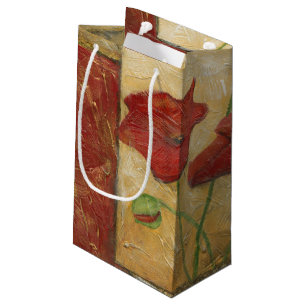 Floral schilderen met zichtbare penseelstreken klein cadeauzakje