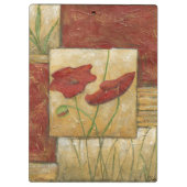 Floral schilderen met zichtbare penseelstreken klembord (Achterkant)