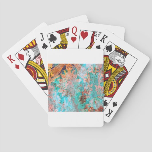 Floral schilderen pokerkaarten (Achterkant)