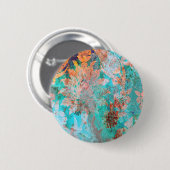 Floral schilderen ronde button 5,7 cm (Voorkant /achterkant)