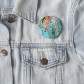 Floral schilderen ronde button 5,7 cm (In situ)