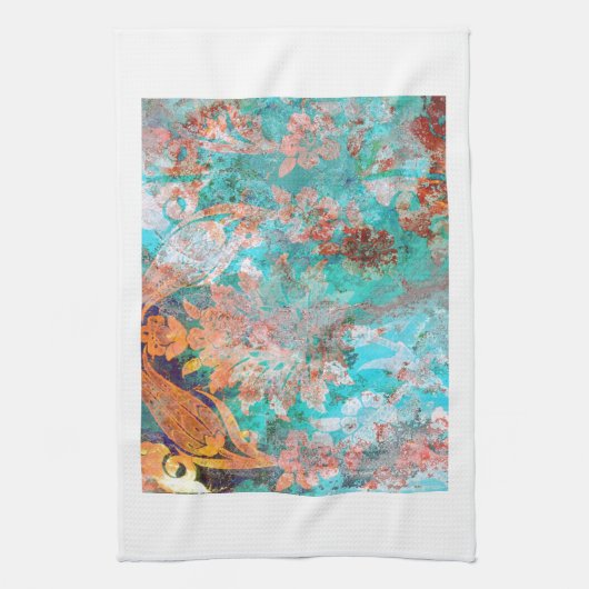 Floral schilderen theedoek (Verticaal)