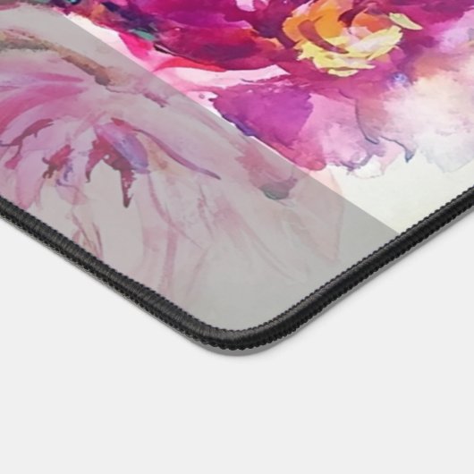 Floral schilderij gepersonaliseerd bureaumat (Hoek)