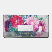 Floral schilderij gepersonaliseerd bureaumat (Keyboard & Muis)
