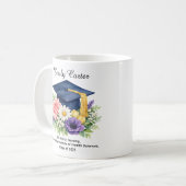 🎓Floral Scholar Celebration Mug Koffiemok (Voorkant links)