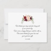 Floral Scholarship Fund Typografie Bedankkaart (Achterkant)