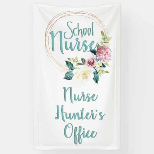 Floral School verpleegdeur kantoor Spandoek (Verticaal)