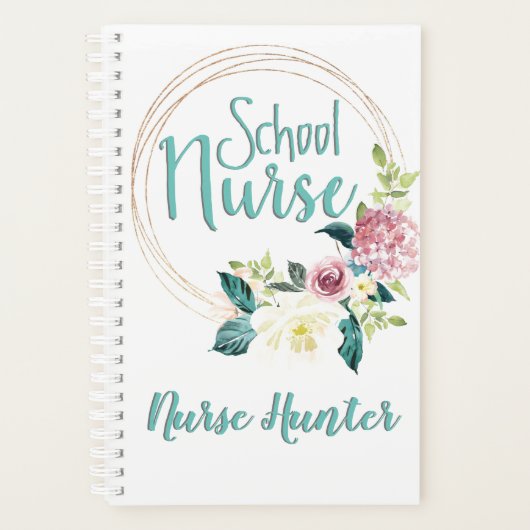Floral School verpleegster gepersonaliseerd Planner (Voorkant)