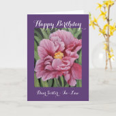 Floral schoonzus/Verjaardag Kaart (Gele Bloem)