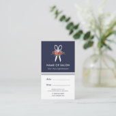 Floral Scissors Hair Stylist Afspraakkaart Afsprakenkaartje (Staand voorkant)