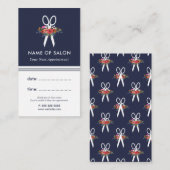 Floral Scissors Hair Stylist Afspraakkaart Afsprakenkaartje (Voorkant / Achterkant)