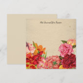 Floral Scrapbook Art Journal Valentijnsdag Papier Feestdagenkaart (Voorkant / Achterkant)